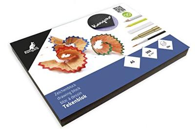 Kangaro K-5597 Tekenblok A5 300 Gram 50 Vel Zwart
