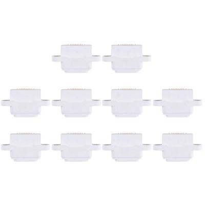10 stuks opladen Port-Connector voor iPad mini / mini 2 / mini 3(White)