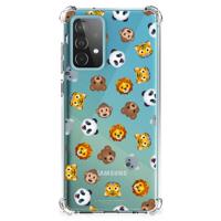 Doorzichtige Silicone Hoesje voor Samsung Galaxy A52 4G/5G Dieren Emojis - thumbnail