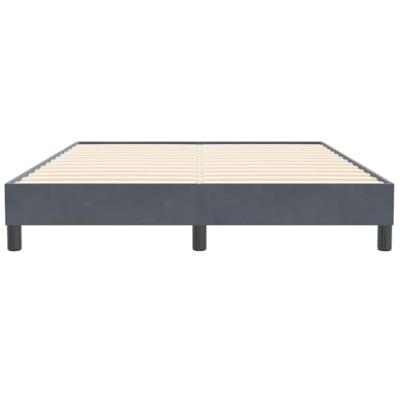 Bedframe zonder matras 160x210 cm fluweel donkergrijs