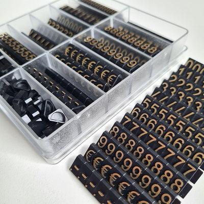 Prijscassette Etalage 10mm zwart/goud