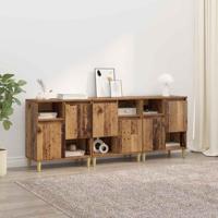 Dressoirs 3 pcs Oud Hout 60 x 35 x 70 cm Bewerkt hout - thumbnail