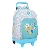 Schoolrugzak met Wielen Moos Fiori Multicolour 33 x 45 x 22 cm - thumbnail