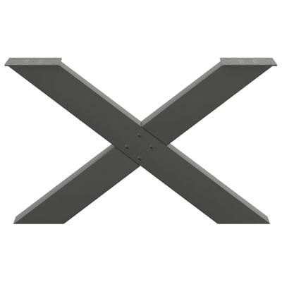 Salontafelpoten 2 st X-vormig 70x(42-43) cm staal antraciet