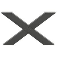 Salontafelpoten 2 st X-vormig 70x(42-43) cm staal antraciet - thumbnail