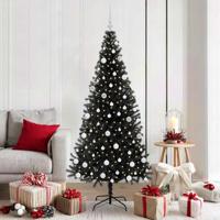 VidaXL Kerstboom met 300 led met standaard zwart 180 cm pvc - thumbnail