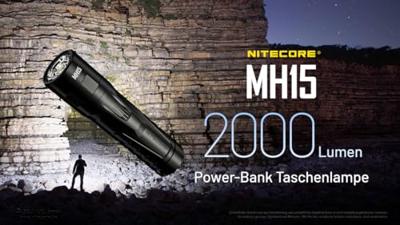NiteCore MH15 Zaklamp werkt op een accu LED 2000 lm 142 g NiteCore MH15 Zaklamp werkt op een accu LED 2000 lm 142 g