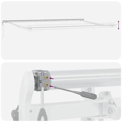 Luifel automatisch uittrekbaar 600x300 cm antracietkleur en wit