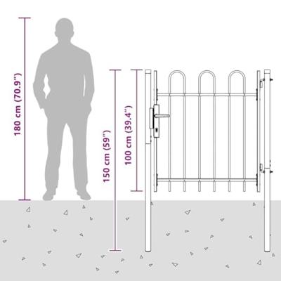 Hekpoort Grijs 100 x 100 cm Poedercoated staal