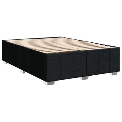 Boxspring met matras stof zwart 140x190 cm
