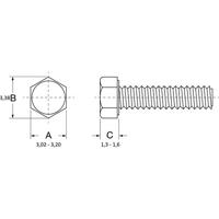 PB Fastener ANSI B18.6.7M-1985 701325 Zeskantbout M2 5 mm Keramiek 1 stuk(s) - thumbnail