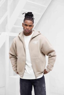Croyez Fraternité Zip Hoodie Heren Beige/Wit - Maat M - Kleur: BeigeWit | Soccerfanshop Croyez Fraternité Zip Hoodie Heren Beige/Wit - Maat M - Kleur: BeigeWit | Soccerfanshop