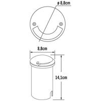 Konstsmide 7966-310 7966-310 Buitenlamp (inbouw) LED vast ingebouwd LED G (A - G) 3 W Zilver - thumbnail
