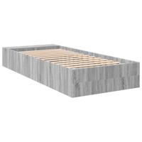 Bedframe bewerkt hout grijs sonoma eikenkleurig 75x190 cm - thumbnail