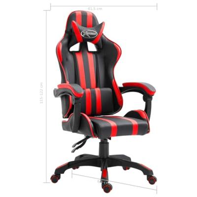 Gamestoel kunstleer rood - thumbnail