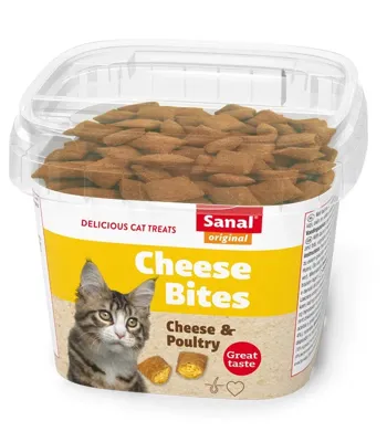 Cheese bites cup 75g Sanal kattensnack Beeztees - Sanal Cheese bites cup 75g Sanal kattensnack Beeztees - Sanal