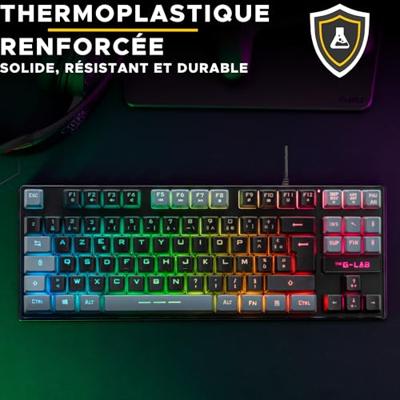 Gaming toetsenbord - The G-Lab - KEYZ CAESIUM - RGB - Zwart & Grijs - TKL