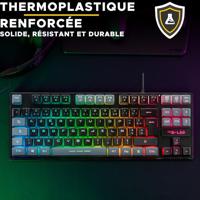 Gaming toetsenbord - The G-Lab - KEYZ CAESIUM - RGB - Zwart & Grijs - TKL - thumbnail