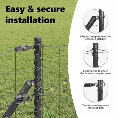 VidaXL Hek met paal grijs 0,8 x 10 m staal