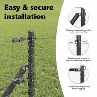 VidaXL Hek met paal grijs 0,8 x 10 m staal - thumbnail