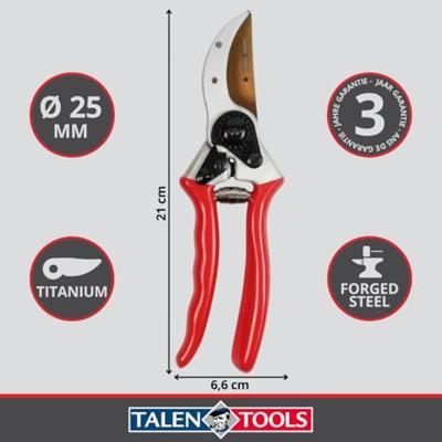 Talentools snoeischaar met lederen holster Talentools snoeischaar met lederen holster