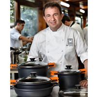 Pan met Glazen Deksel BRA A270328 Zwart Ø 28 cm - thumbnail