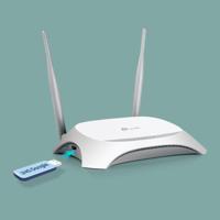 TP-Link 300 Mbps 3G/4G Single-Band Wi-Fi Router, 1x 2.0 USB Port, 5x Fast WAN/LAN Ports, Connect up to 32 devices, WPS Button, No Configuration Required, UK Plug (TL-MR3420) - thumbnail