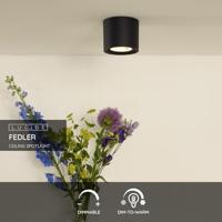 Lucide FEDLER - Plafondspot - Ø 12 cm - LED Dim to warm - GU10 (ES111) - 1x12W 2200K/3000K - Zwart - thumbnail