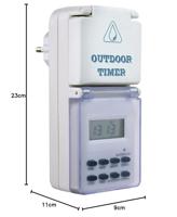 AS Schwabe 24033 Stopcontact-schakelklok Digitaal Weekprogramma 3500 W IP44 - thumbnail