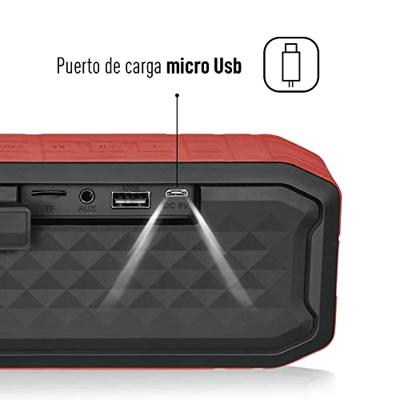 Draagbaar luidsprekersysteem ELBE ALTR15TWS 5W Rood Bluetooth luidspreker