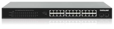 Intellinet 24-Port Gigabit Ethernet PoE+ Switch mit 2 SFP-Ports PoE-Strombudget 370 W 19 19 netwerk switch 10 / 100 / 1000 MBit/s IEEE 802.3af (15.4 W), IEEE Intellinet 24-Port Gigabit Ethernet PoE+ Switch mit 2 SFP-Ports PoE-Strombudget 370 W 19 19 netwerk switch 10 / 100 / 1000 MBit/s IEEE 802.3af (15.4 W), IEEE