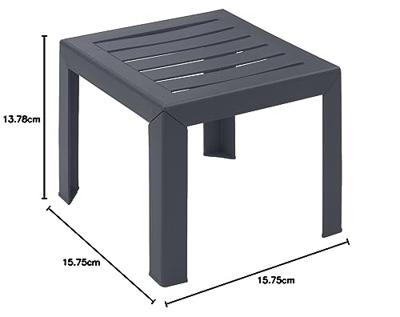Salontafel - GROSFILLEX - Miami - Antraciet - 40x40 - Hars
