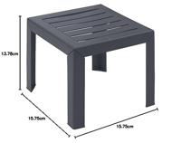 Salontafel - GROSFILLEX - Miami - Antraciet - 40x40 - Hars - thumbnail