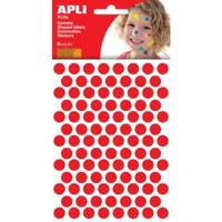 Apli Kids stickers, cirkel diameter 10,5 mm, blister met 528 stuks, rood - thumbnail