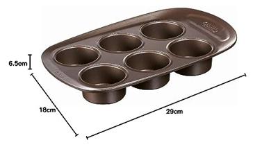 Muffinvorm - PYREX - 1452001 - Rond - Koolstofstaal - Antiaanbaklaag - 6 holtes