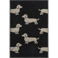 Cawö Cawo We love Dogs gemustert 6246 Badlaken 80x150 schwarz/beige - thumbnail
