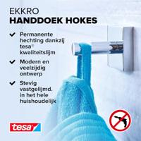 tesa Garderobehaak 40236-00000-00 ekkro Aantal haken: 1 Metaal Chroom (glanzend) 1 stuk(s) - thumbnail