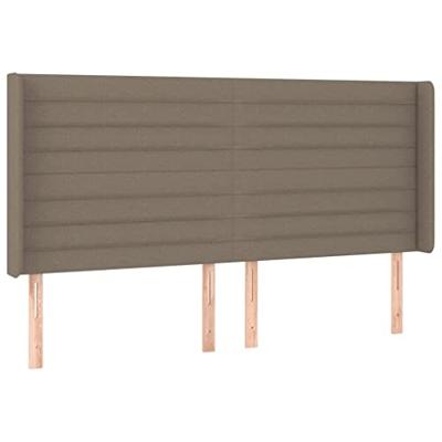 Boxspring met matras en LED stof taupe 180x200 cm