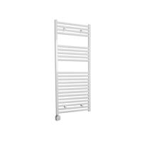Electrische Wifi Radiator Sanicare HPW Carini 111,8x60 cm Wit Met Thermostaat Zilver Linksonder - thumbnail