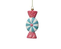 Kersthanger snoep 12.5 cm donker roze / blauw - thumbnail