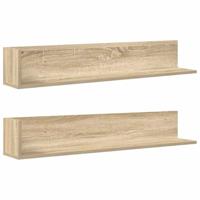 Wandschappen 2 st 100x16,5x16,5 cm bewerkt hout sonoma eiken - thumbnail