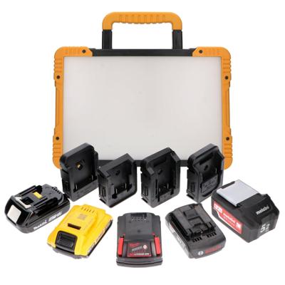 LED&apos;s Light 18V Hybride LED Bouwlamp 5500lm - Incl Adapters - Bedraad en draadloos te gebruiken - IP54 - Rough Service Tested - 47W