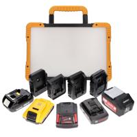 LED&apos;s Light 18V Hybride LED Bouwlamp 5500lm - Incl Adapters - Bedraad en draadloos te gebruiken - IP54 - Rough Service Tested - 47W - thumbnail