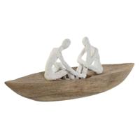Decoratieve figuren Home ESPRIT Wit Natuurlijk Boot Mediterrane 42 x 14 x 16 cm - thumbnail