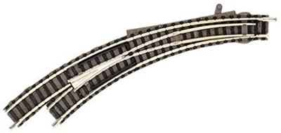 N Fleischmann Piccolo (met ballastbed) 9168 Gebogen wissel, Links 45 ° 356.5 mm, 420 mm 1 stuk(s)