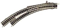 N Fleischmann Piccolo (met ballastbed) 9168 Gebogen wissel, Links 45 ° 356.5 mm, 420 mm 1 stuk(s) - thumbnail