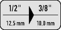 Hazet 958 958-2 Dopsleuteladapter 3/8 inch Aandrijving 1/2 (12.5 mm) 36 mm 1 stuk(s) - thumbnail