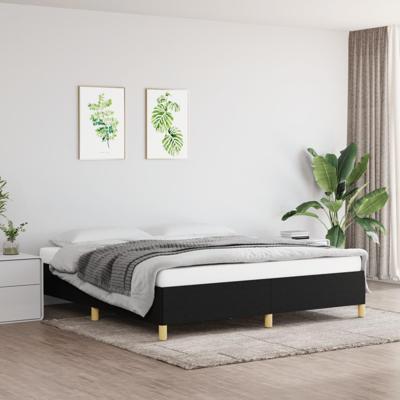 Bedframe zonder matras stof zwart 160x200 cm