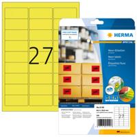 Etiket herma 5140 63.5x29.6mm neon geel 540stuks - thumbnail