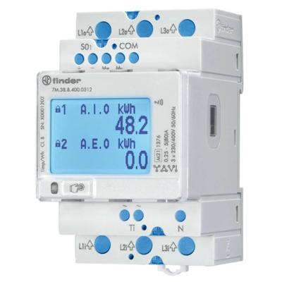 Finder 7M.38.8.400.0312 Bidirectionele kWH-meter (DIN-rail) Digitaal 80 A 1 stuk(s) Finder 7M.38.8.400.0312 Bidirectionele kWH-meter (DIN-rail) Digitaal 80 A 1 stuk(s)